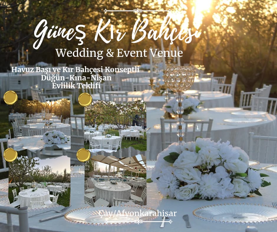 Güneş Kır Bahçesi Wedding & Event Venue kır düğünü mekanı — Çay
